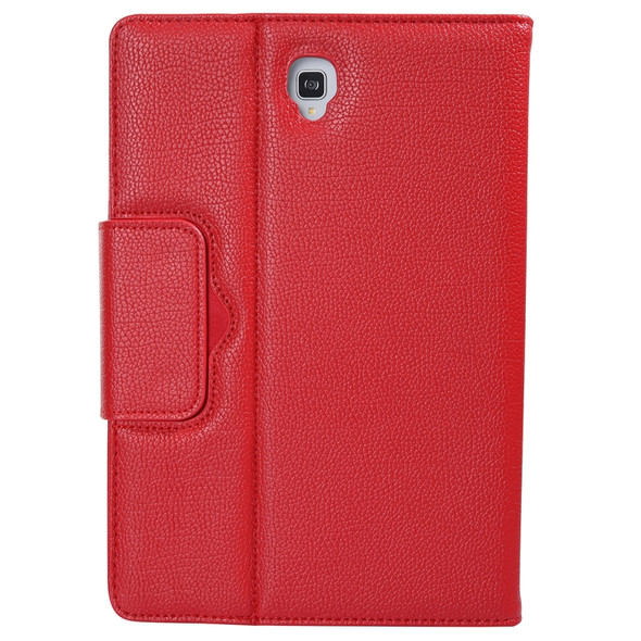 SA830 Bluetooth 3.0 Litchi Texture Detachable Bluetooth Keyboard Leather Case for Samsung Galaxy Tab S4 10.5 inch T830 / T835, with Holder (Red)