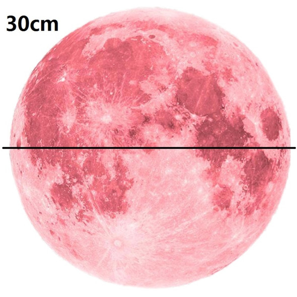 3 PCS AFG33003 Home Decoration Luminous Stars Moon PVC Stickers, Specification:Pink Moon 30cm