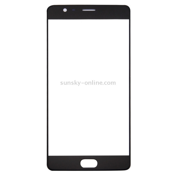 For OnePlus 3 Front Screen Outer Glass Lens(Black)