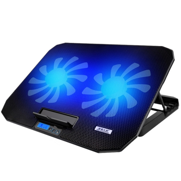 ICE COOREL N106 Laptop Base Adjustment Radiator Dual-Fan Notebook Cooling Bracket, Colour: Flagship Version (Knight Black)