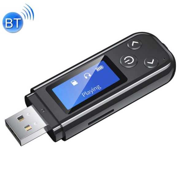 K15Pro With LCD Screen Bluetooth Adapter Audio Receiver Transmitter 3.5mm AUX Car Hands-Free