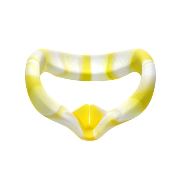 VR Silicone Eye Cover Anti-Sweat And Decontamination Color VR Goggles For Oculus Quest 2(White Yellow)