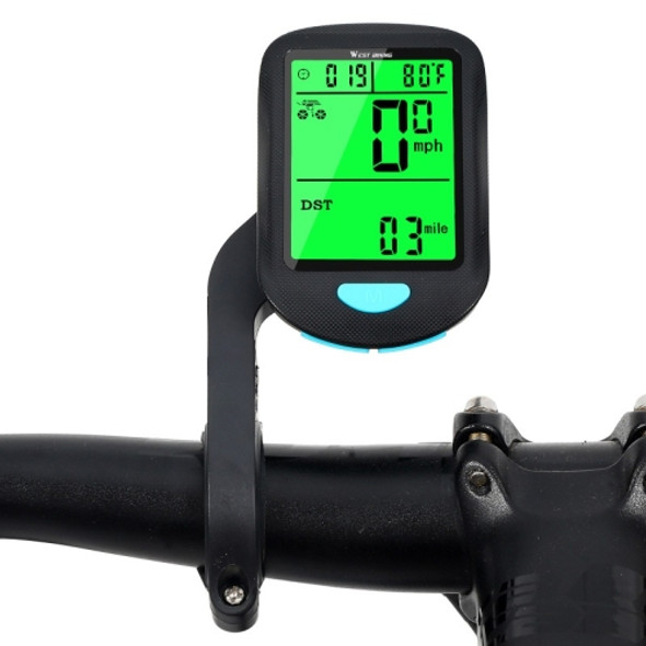 WEST BIKING Mountain Road Bike Wireless Code Meter Multi-Function Interface Riding Speedometer(Black)