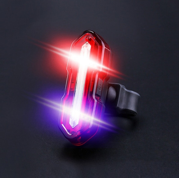 USB Rechargeable Bicycle Night Riding High-Bright Taillight, Colour: DT-6001 Red Blue Light