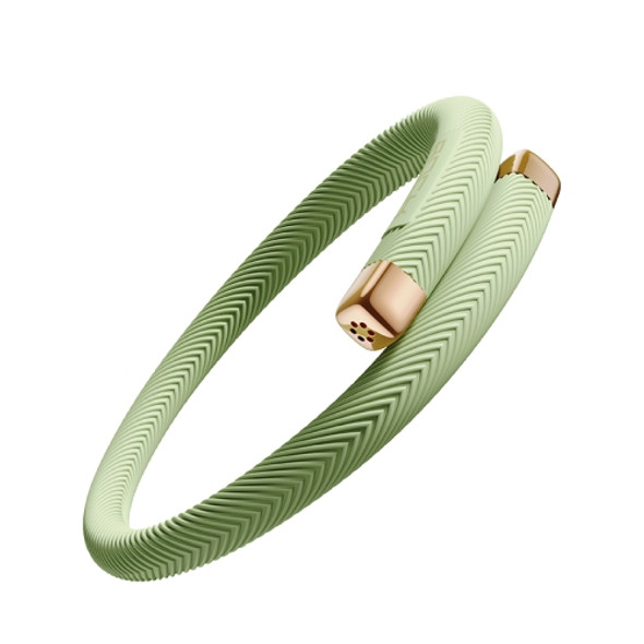 ROCK Outdoor Silicone Mosquito Repellent Wristband Natural Plant Essential Oil Mosquito Buckle(Green)