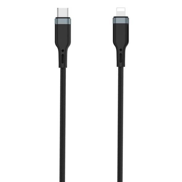 WIWU PT04 USB-C / Type-C to 8 Pin Platinum Data Cable, Cable Length:2m(Black)