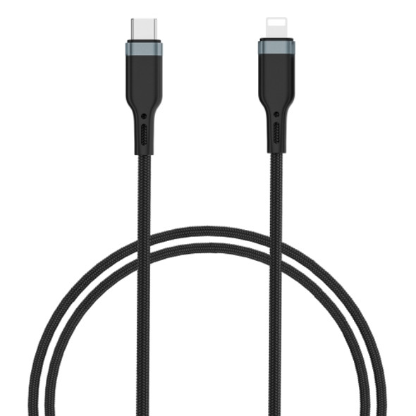 WIWU PT04 USB-C / Type-C to 8 Pin Platinum Data Cable, Cable Length:2m(Black)