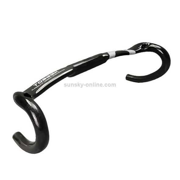 TOSEEK 3T Carbon Fiber Inside Line Bending Handle Road Bike Handlebar, Size: 440mm (Silver)