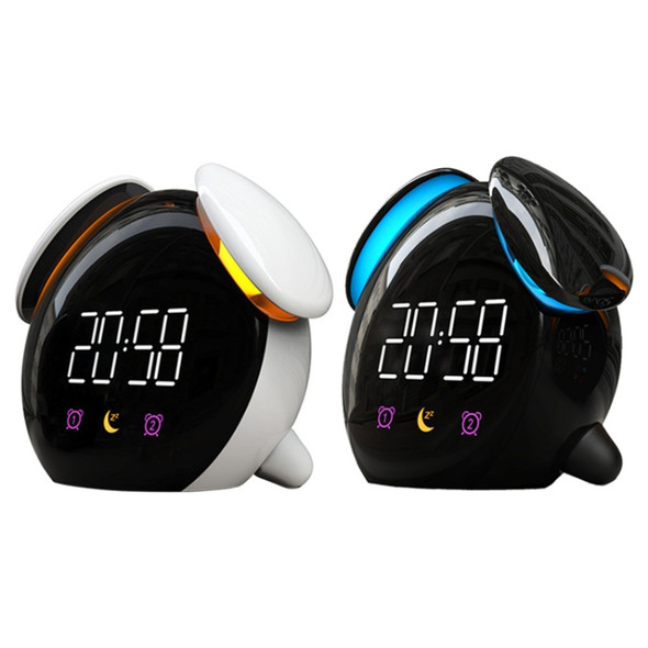 Creative Cartoon Dog Time Voice Broadcast Intelligent Induction Multifunctional Alarm Clock, Style:Alarm Clock(White)