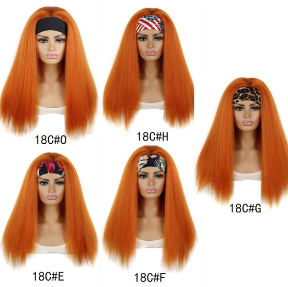 Turban Headband Corn Beard Long Hair Wig Headgear, Color Classification: 18C # O