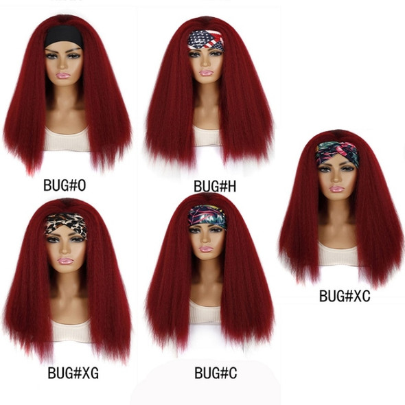 Turban Headband Corn Beard Long Hair Wig Headgear, Color Classification: BUG # XC