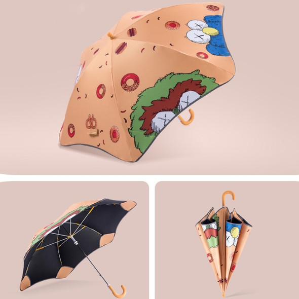 XXY-068 Rounded Cartoon Children Umbrella Outdoor Long Handle Vinyl UV Umbrella(Sesame Street)