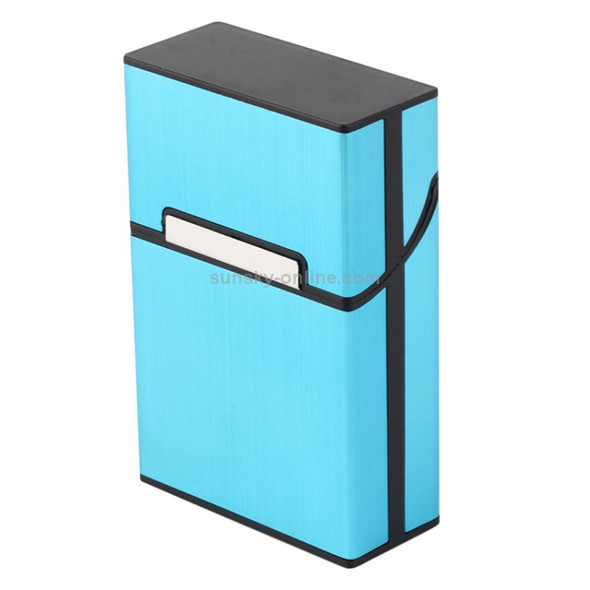 Aluminum Cigar Cigarette Case Tobacco Holder Pocket Box Storage Container Smoking Set(Blue)