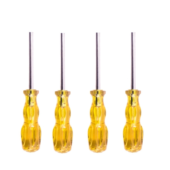 4 PCS Disassembly Tool Screwdriver Sleeve Applicable For Nintendo N64 / SFC / GB / NES / NGC(Transparent Yellow 4.5mm)