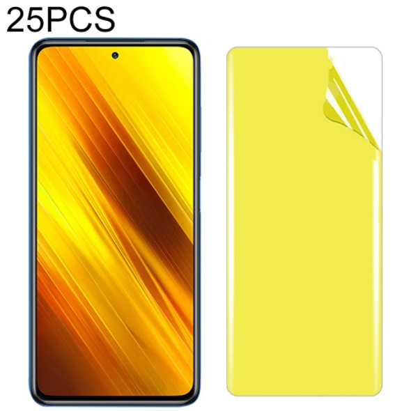 For Xiaomi Poco X3 25 PCS Soft TPU Full Coverage Front Screen Protector