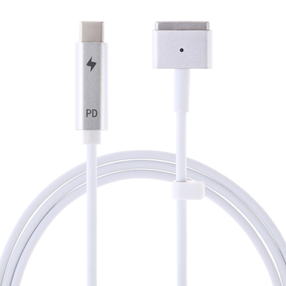 85W 5 Pin MagSafe 2 (T-Shaped) to USB-C / Type-C PD Charging Cable(White)