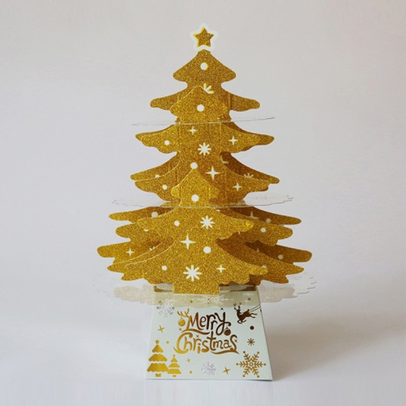 2 PCS Christmas Decorations Mini Desktop Christmas Tree Ornaments, Specification: Gold Without Lamp