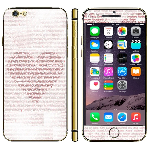 Heart Shape Pattern Mobile Phone Decal Stickers for iPhone 6 & 6S