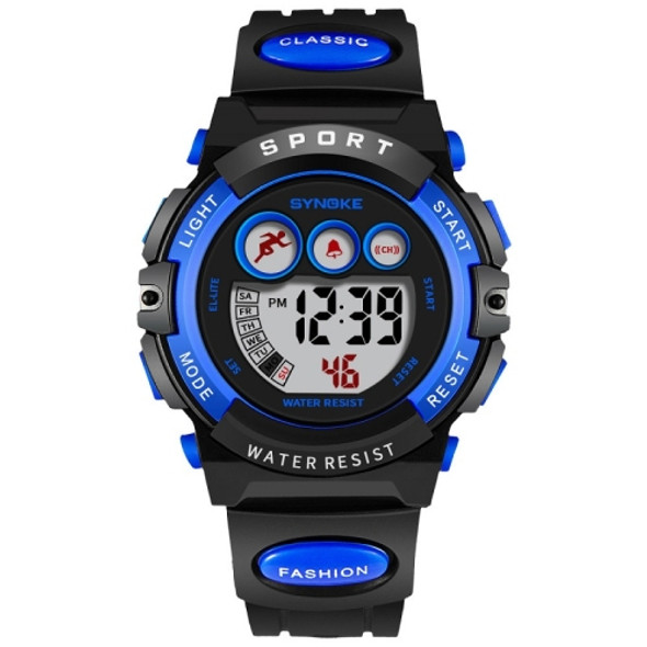 SYNOKE 9802 Children Sports Waterproof Digital Watch(Black Blue)