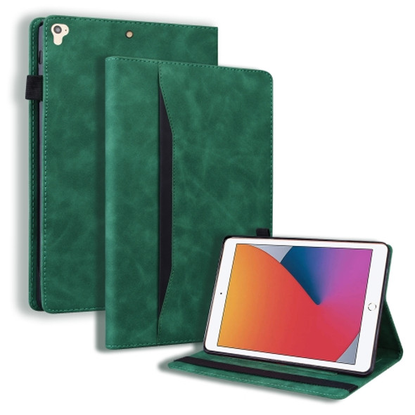 For iPad 9.7 2018 & 2017 / Pro 9.7 / Air 2 Business Shockproof Horizontal Flip Leather Case with Holder & Card Slots & Photo Frame & Pen Slot & Sleep / Wake-up Function(Green)