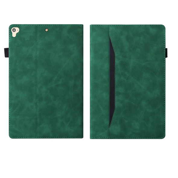 For iPad 9.7 2018 & 2017 / Pro 9.7 / Air 2 Business Shockproof Horizontal Flip Leather Case with Holder & Card Slots & Photo Frame & Pen Slot & Sleep / Wake-up Function(Green)