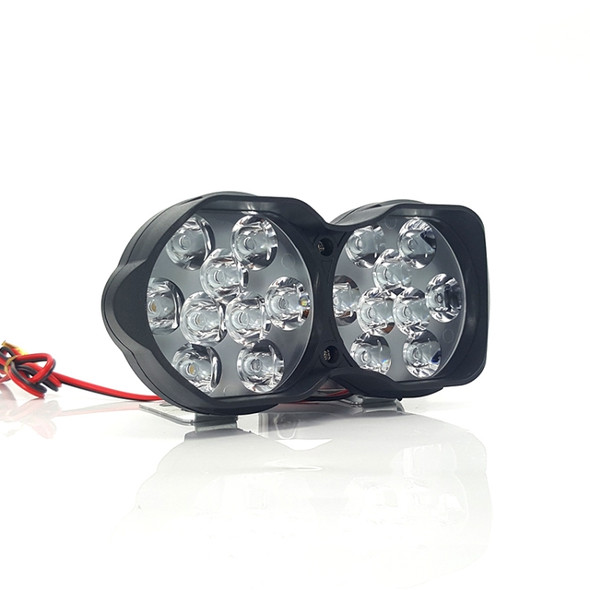 2 PCS L15 8-85V / 15W / 5000K / 1200LM Motorcycle / Car IPX4 Waterproof External LED Glare Spotlight Working Lamp