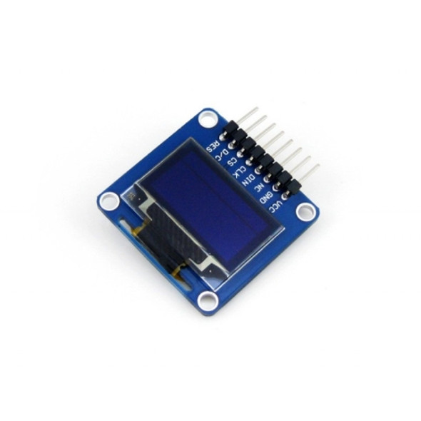 Waveshare 0.96 inch 128*64 OLED (A), SPI/I2C Interfaces, Angled Horizontal Pinheader