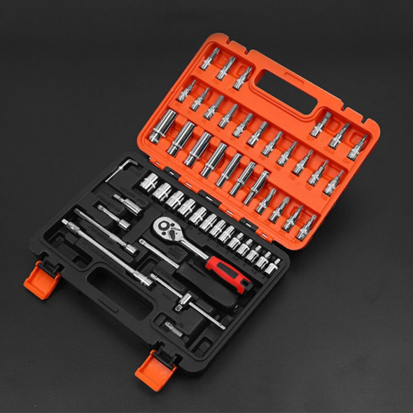 53 In 1 Multi-function Car Repair Combination Toolbox Ratchet Wrench Set