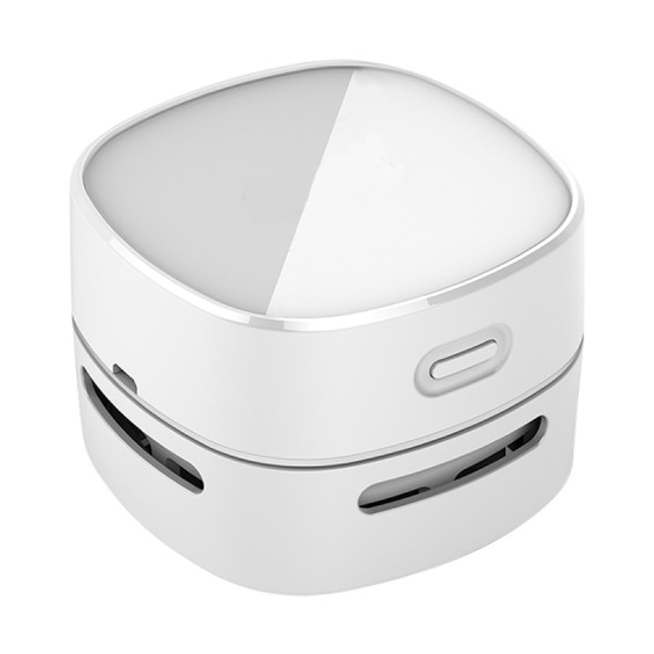 4W Hardcover Rechargeable Style Portable Handheld Wireless Mini Desktop Vacuum Cleaner(White)