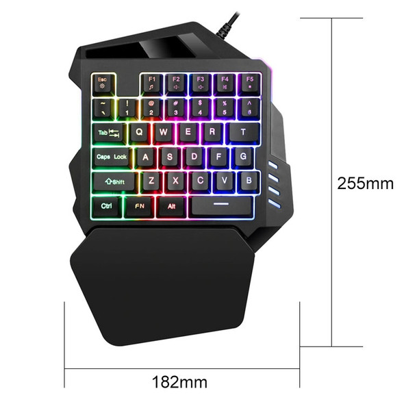 G94 35-key Colorful Backlit Mechanical Gaming Keyboard One-handed Wired Keyboard