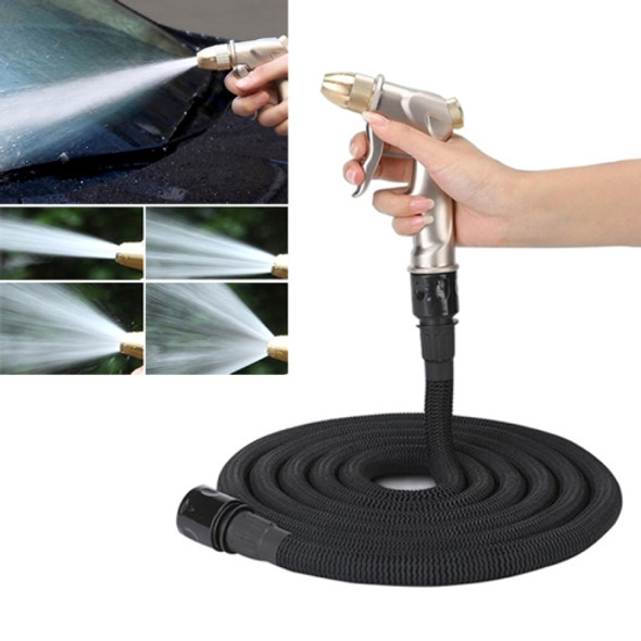 75FT 7.5m Car High Pressure Washing Tool Telescopic Water Pipe Set(Black)