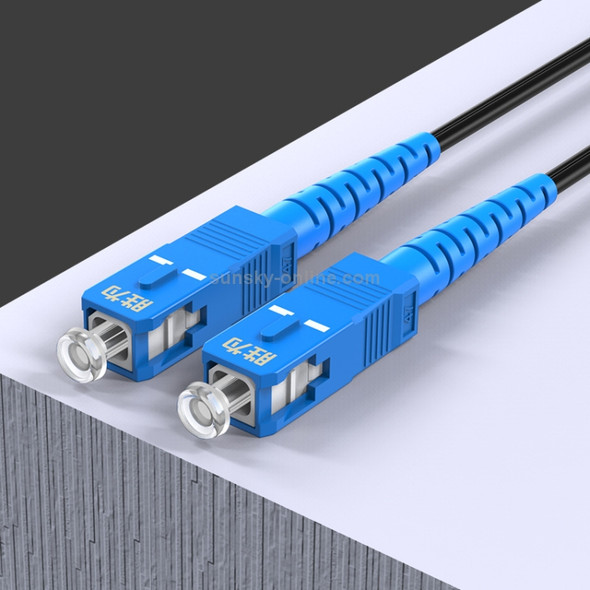Triple Steel Wire Long Range Outdoor Fiber Optic Drop Cable Patch Jumper with SC Connector, Cable Length: 200m