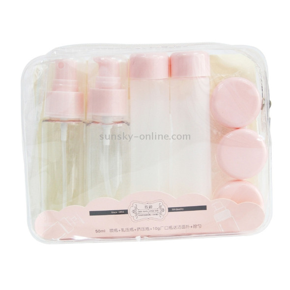 F3766 Travel Subpackage Cosmetics Bottles Kit(Pink)