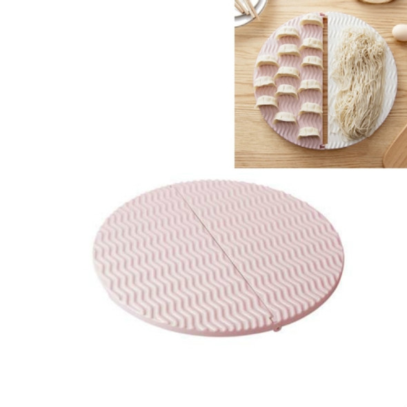 5 PCS Foldable Plastic Dumpling Mat Creative Home Pasta Placemat, Diameter:35cm(Pink)