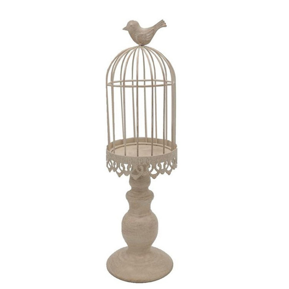 Iron Desktop Decoration Retro Bird Cage Candlestick Wedding Decoration Supplies, Size:S