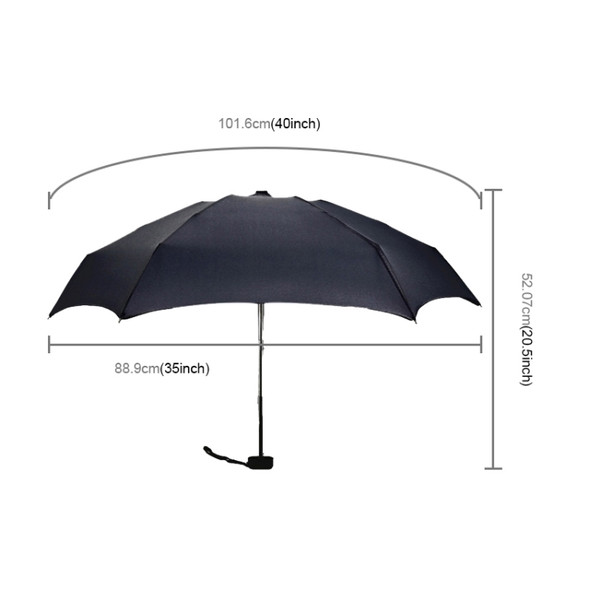 Mini Capsule Pocket Umbrella Windproof Foldable Travel Compact Umbrella(Black)