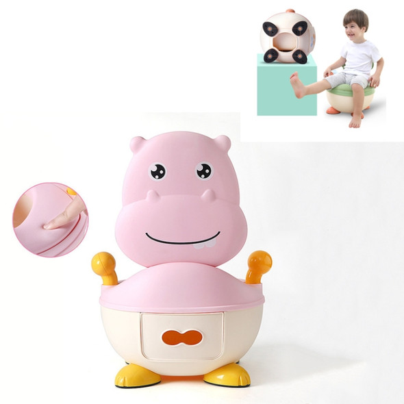 PU Cushion Baby Cartoon Cute Children Portable Anti-skid Thickened Toilet(Pink)