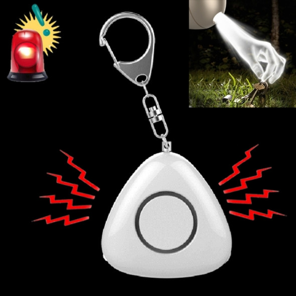 Keychain Decoration Practical Girl Anti-wolf Security Alarm(White)