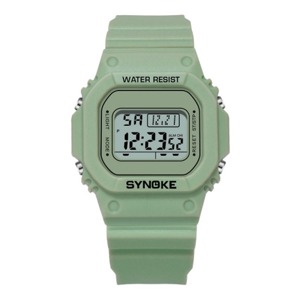 SYNOKE 9620 Couple Sports Plastic Strap Electronic Watch(Broth Green)