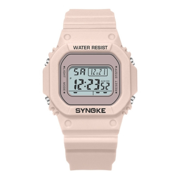 SYNOKE 9620 Couple Sports Plastic Strap Electronic Watch(Teenage Pink)