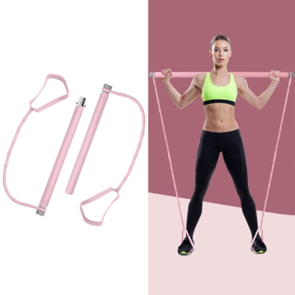 Home Pilates Bar Fitness Sports Elastic Rope Multifunctional Yoga Equipment(Pink)