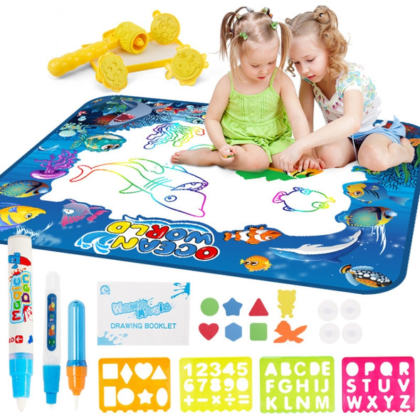 6614 Children Water Drawing Canvas Magic Graffiti Mat, Size: 100 x 80cm New Version