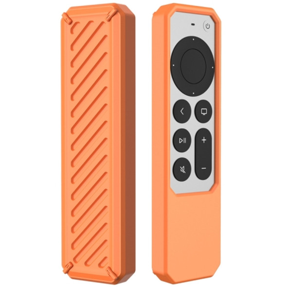 2 PCS Remote Control All-Inclusive Anti-Drop Silicone Protective Cover, Applicable Model: For Apple TV 4K 2021(Orange)
