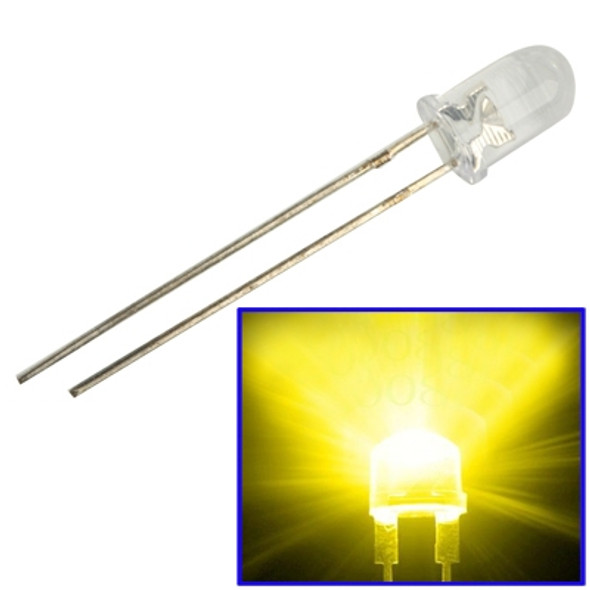 1000pcs 3mm Yellow Light Water Clear LED Lamp (1000pcs in one packaging, the price is for 1000pcs)(Yellow Light)