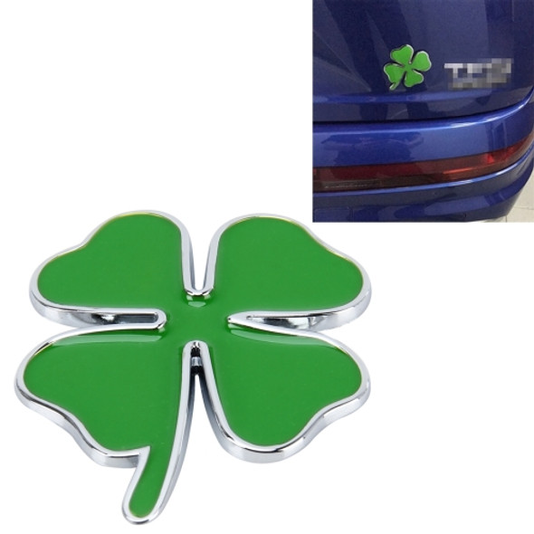 Four Leaf Clover Herb Luck Symbol Badge Emblem Labeling Sticker Styling Car Dashboard  Decoration, Size: 7.5*6cm