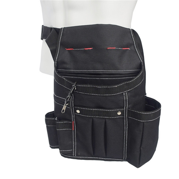 Multi-Pocket Oxford Cloth Tool Waist Bag Storage Bag(Black)