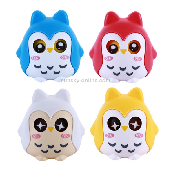 Home Decoration Owl Shaped Piggy Coin Bank Money Saving Box(White)