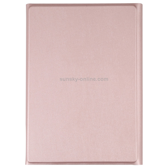 A06 Detachable Lambskin Texture Ultra-thin TPU Bluetooth Keyboard Leather Case with Stand For iPad mini 6 (Rose Gold)