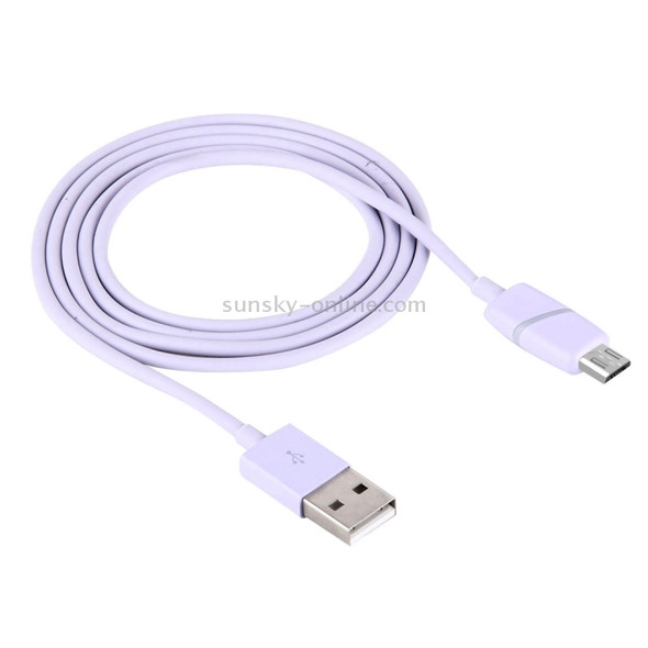 1M Circular Bobbin Gift Box Style Micro USB to USB 2.0 Data Sync Cable with LED Indicator Light, For Samsung, HTC, Sony, Huawei, Xiaomi(Purple)