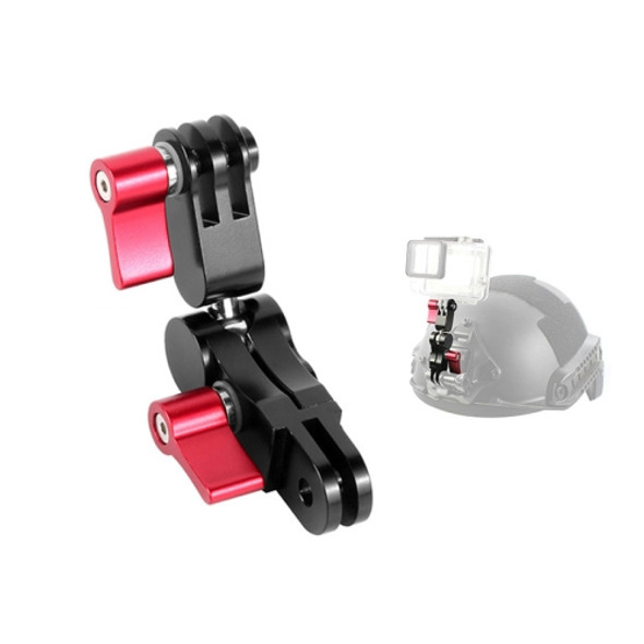 Aluminium Alloy 360 Degree Rotating Mount Adapter Adjustable Arm Connector for GoPro HERO10 Black / HERO9 Black / HERO8 Black /7 /6 /5 /5 Session /4 Session /4 /3+ /3 /2 /1, DJI Osmo Action, Xiaoyi and Other Action Cameras(Red)